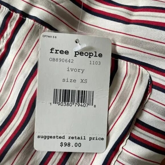 Free people Mad About You Long Sleeve Top Button-Down Shirt Xsmall - Picture 5 of 5